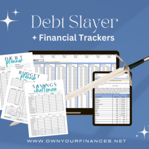 Debt Slayer debt elimination tool financial trackers budget savings