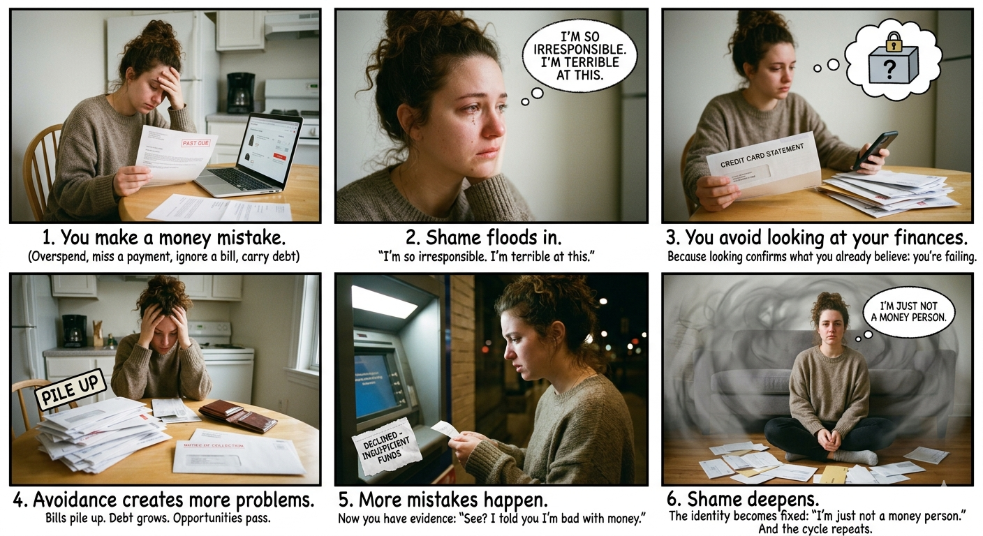 money shame cycle, money mistake, financial shame